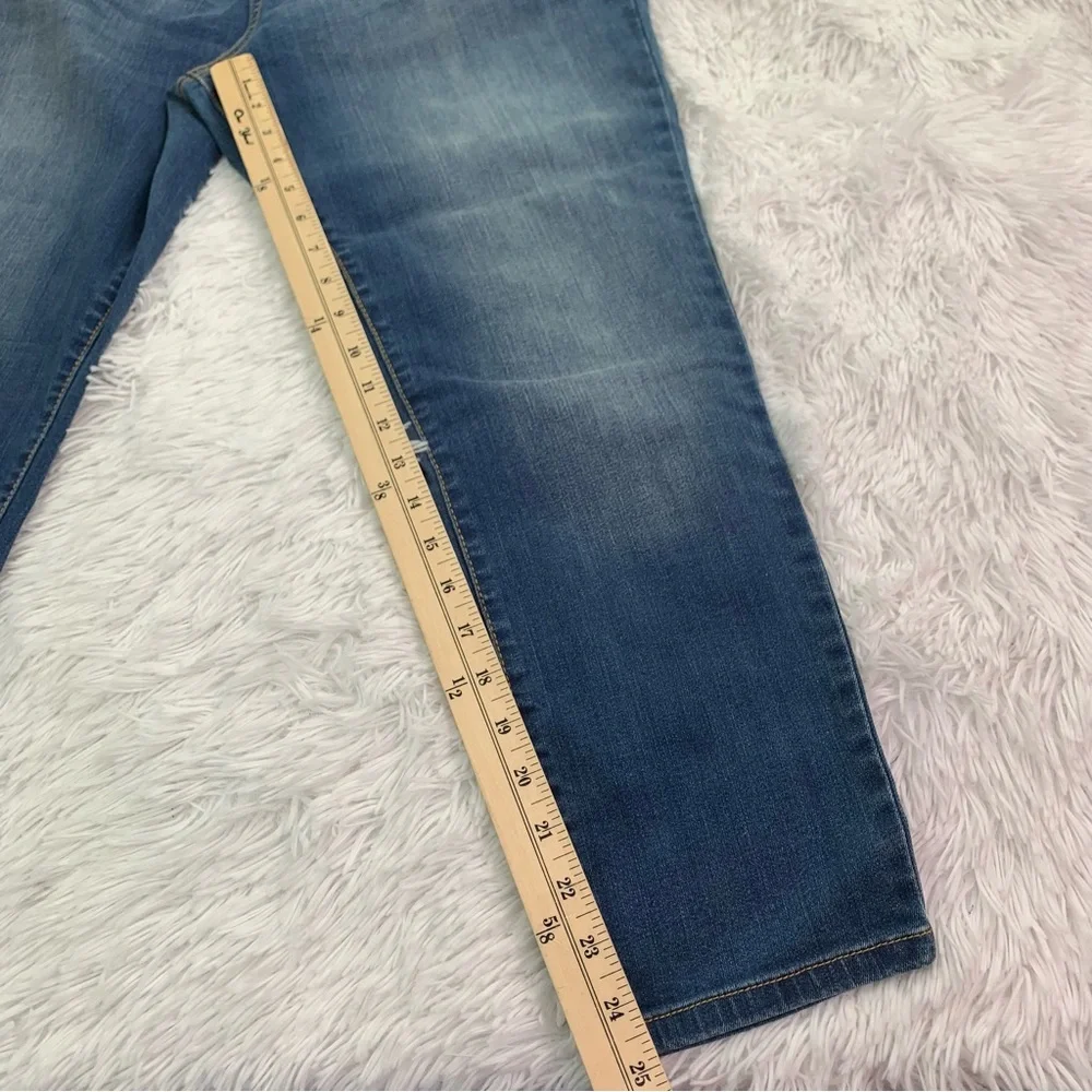Isabel maternity crop skinny jeans crossover panel‎